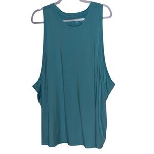 All in Motion Teal Muscle Tee, P2P:28.5”, L:30”